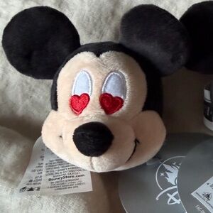 Mickey Mouse Heart Eyes Headband Plush NWT